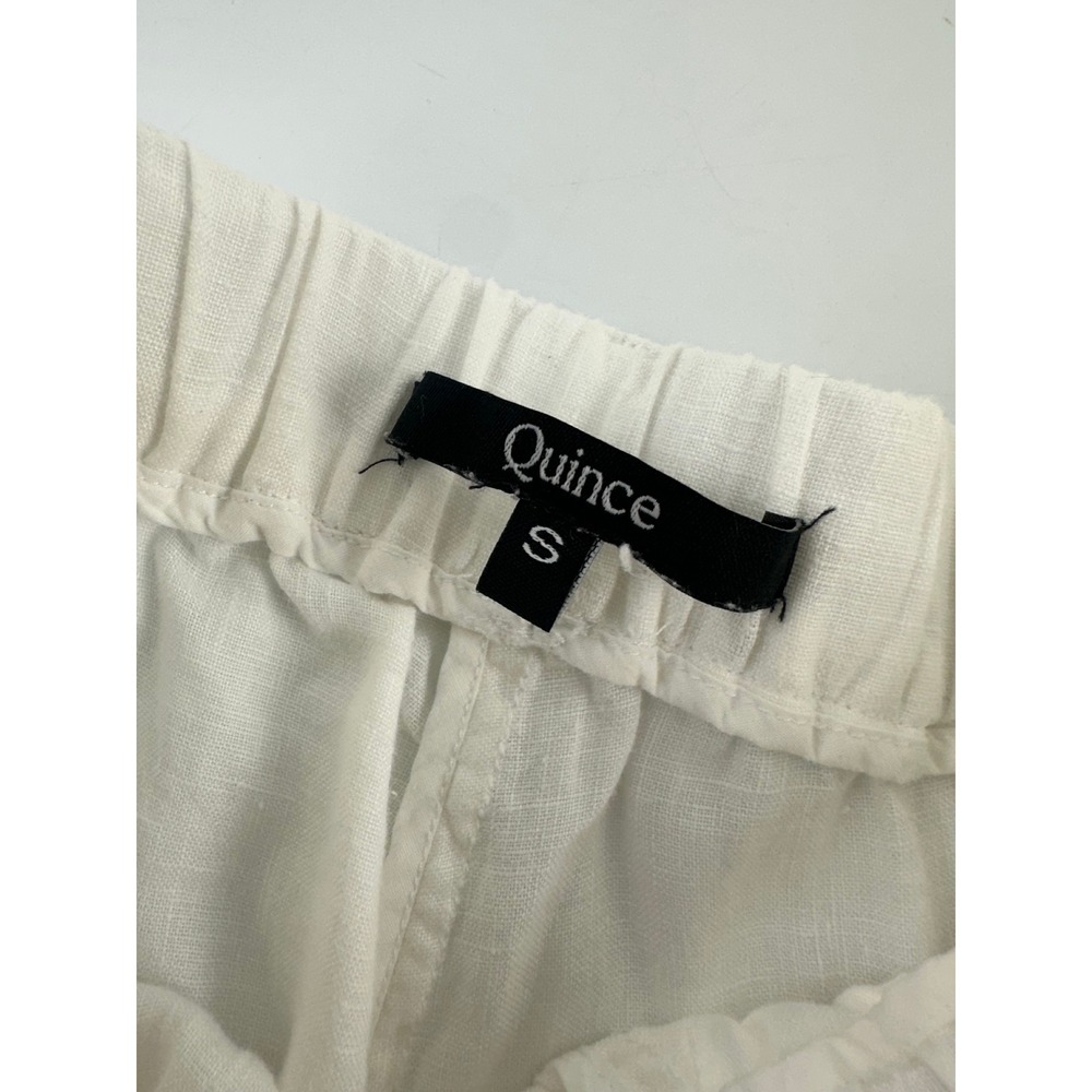Quince White European Flax Linen Pant Pull On Relaxed Comfort Pockets Small - Picture 8 of 16